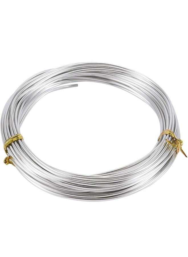 Glopro Store 33ft 1mm Aluminium Silver wires for crafts jewelry making clay modeling - Image 1